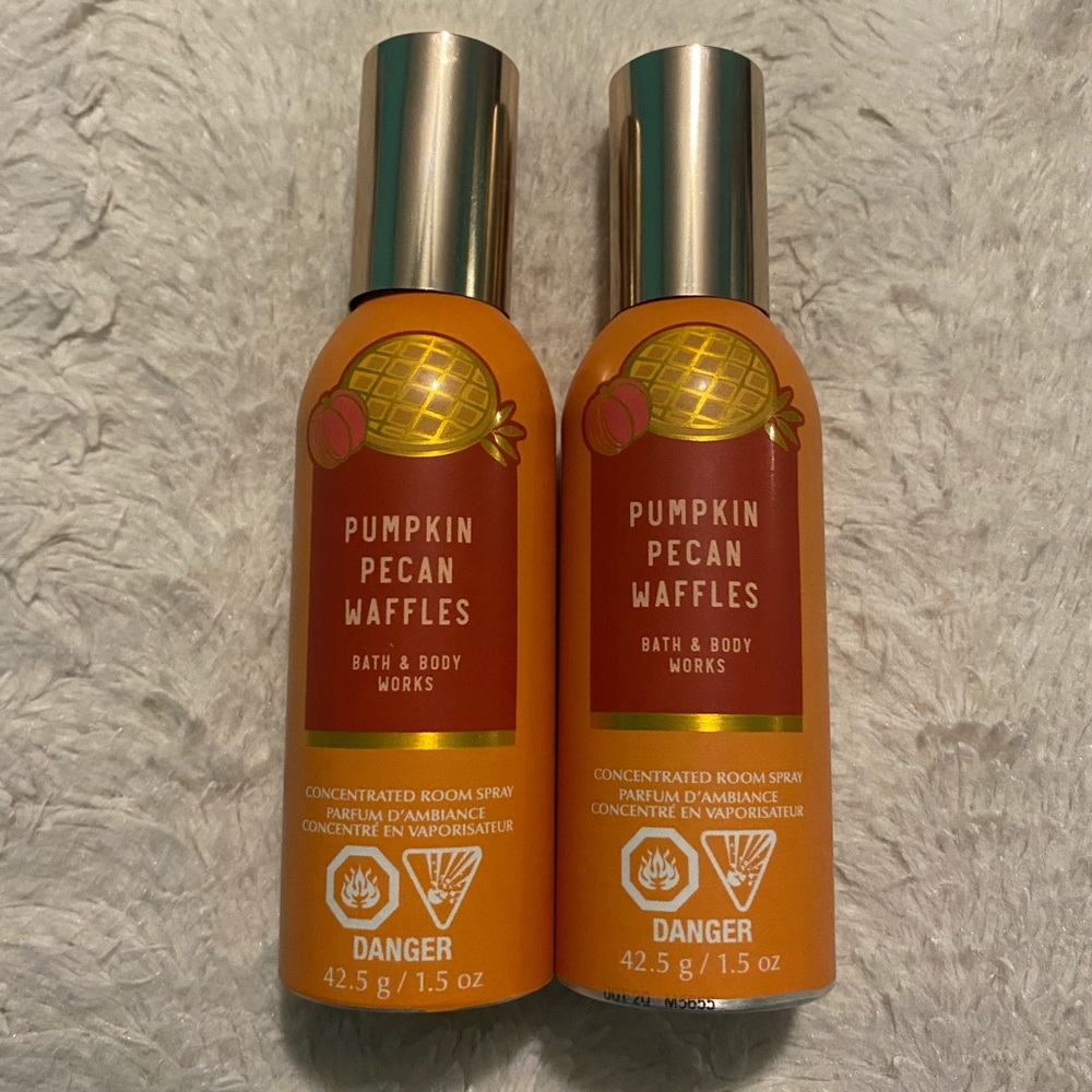 NEW Bath and Body Works Lot of 2 Pumpkin Pecan Waffles Room Sprays